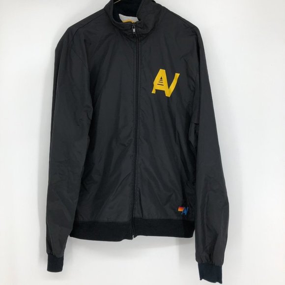 Aviator Nation Black Bomber style Windbreaker w/ Lightning Bolt Graphic size M - Picture 15 of 15